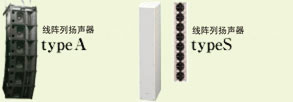 (左)线阵列扬声器A type (右)线阵列扬声器S type